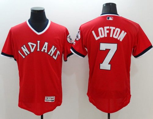 Cleveland Indians - Kenny Lofton #7 Cool Base Men's Stitched Jersey